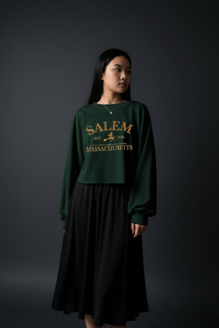 Spooky Witchy Crop Sweatshirt