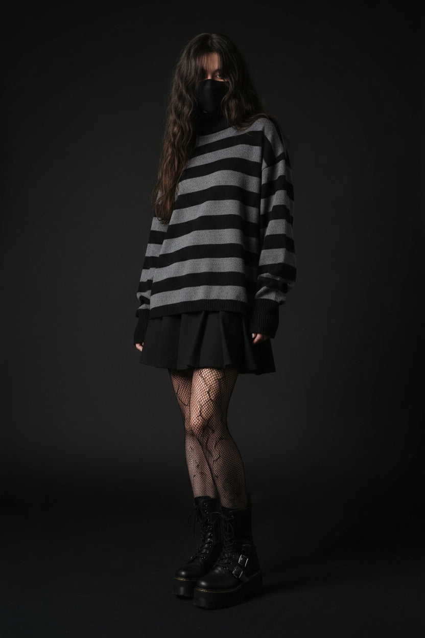 Striped Emo Pullover — Alt Fashion Essential