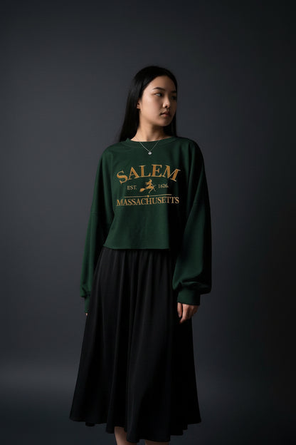 Spooky Witchy Crop Sweatshirt