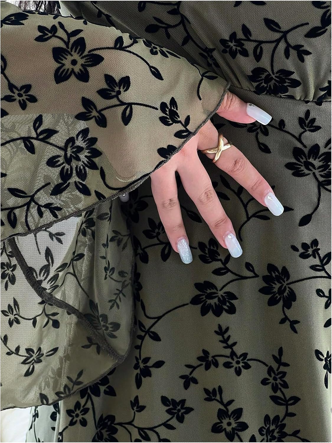 Whimsy Floral Plus-Size Midi Dress