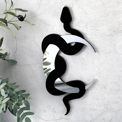 Mystic Moon Snake Mirror — Gothic Wall Decor