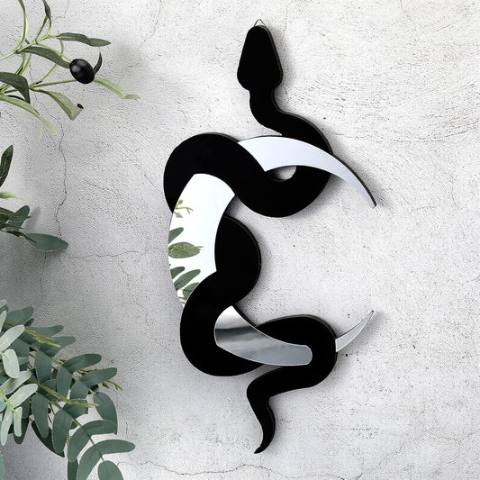 Mystic Moon Snake Mirror — Gothic Wall Decor