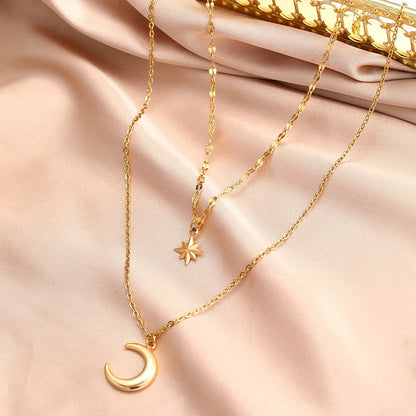Celestial Star Moon Necklace