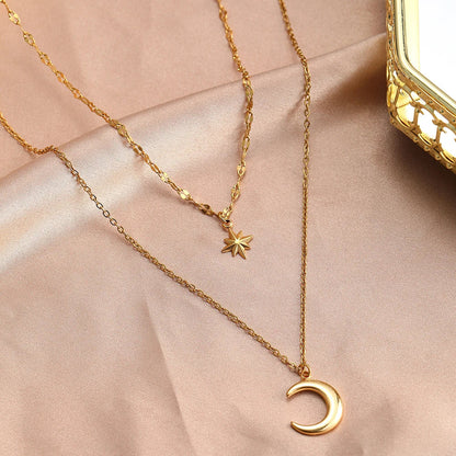 Celestial Star Moon Necklace