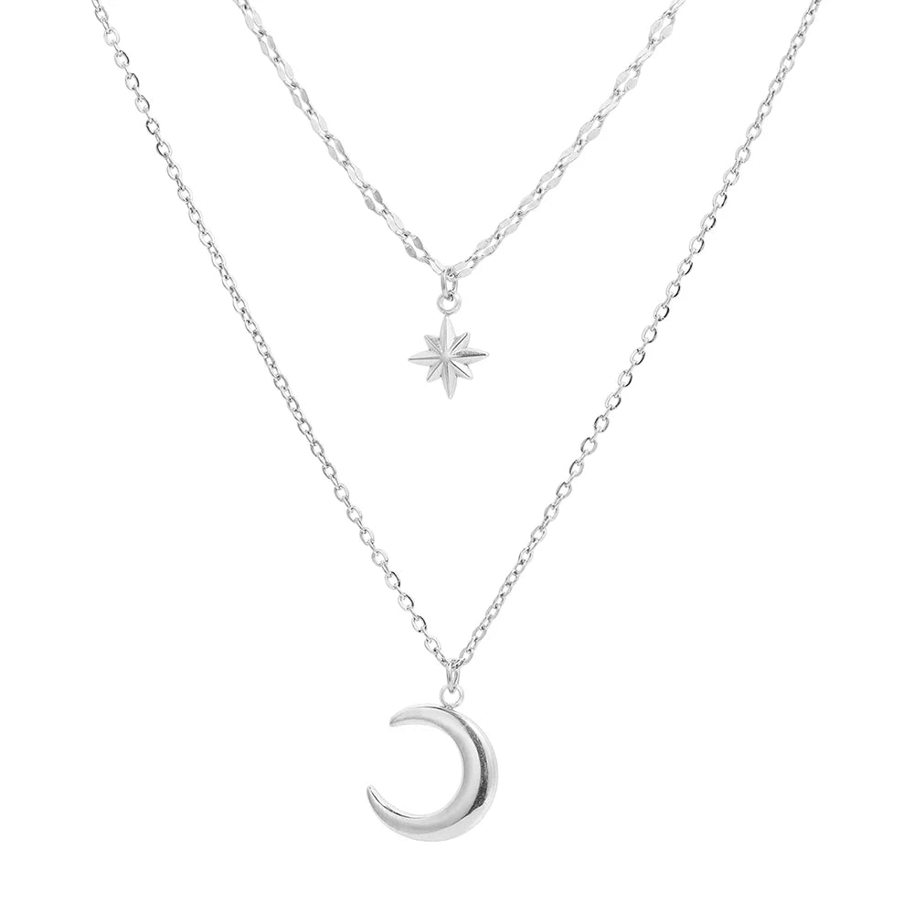 Celestial Star Moon Necklace