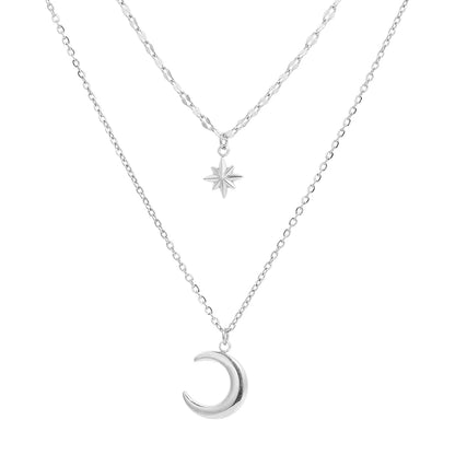 Celestial Star Moon Necklace