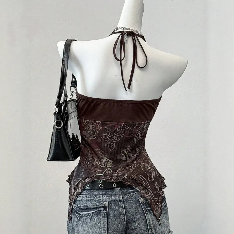 Chic Summer Halter Crop Top