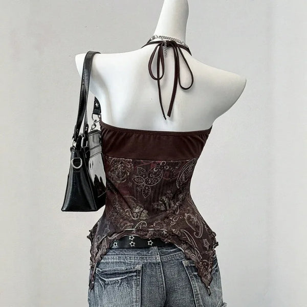 Chic Summer Halter Crop Top