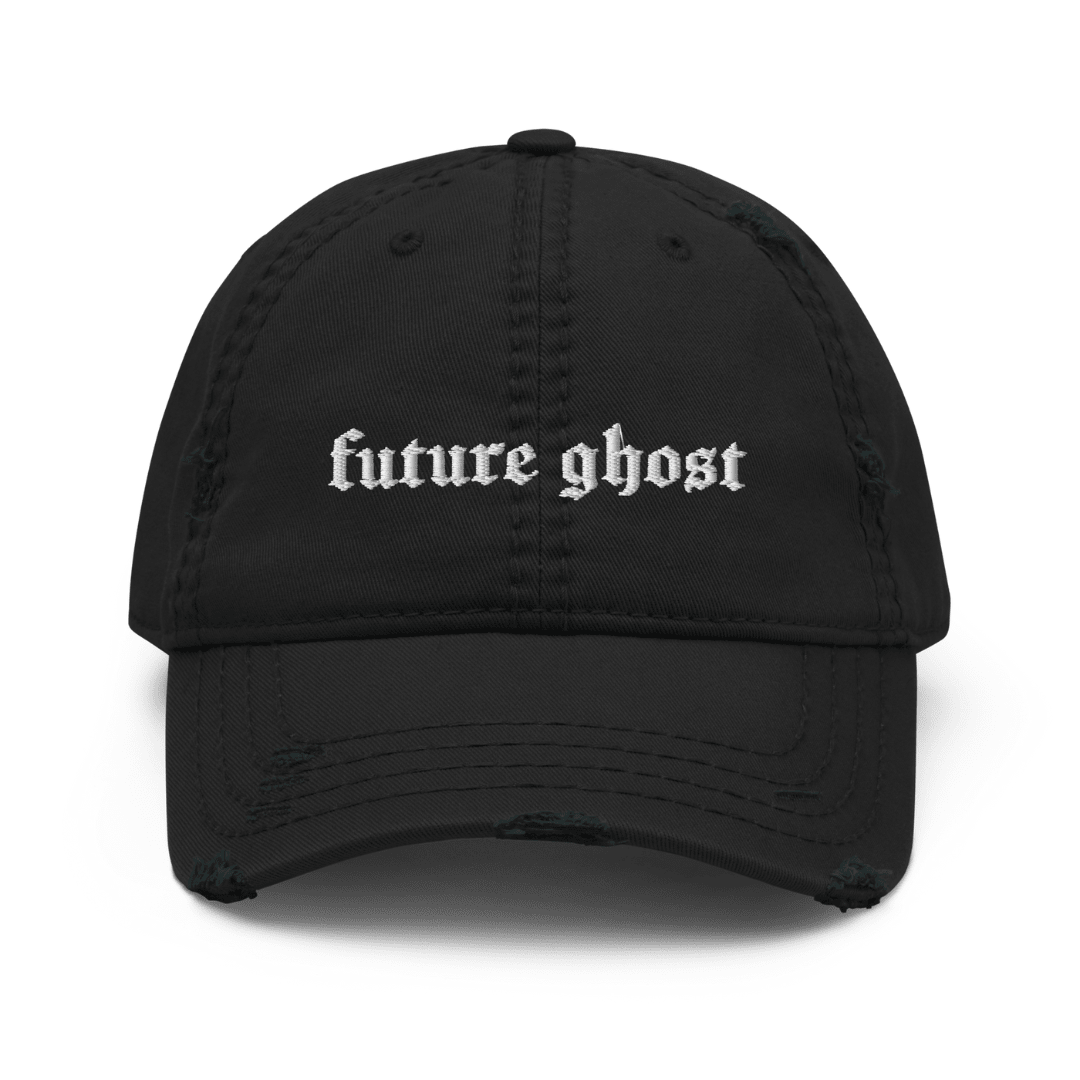 Future Ghost Gothic Distressed Dad Cap