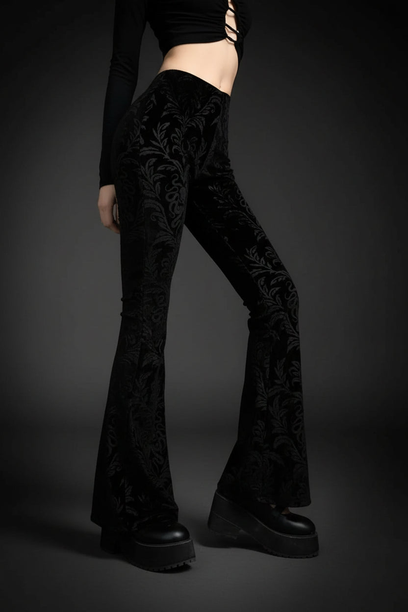 Gothic Chic Flared Pants