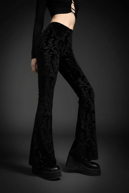 Gothic Chic Flared Pants