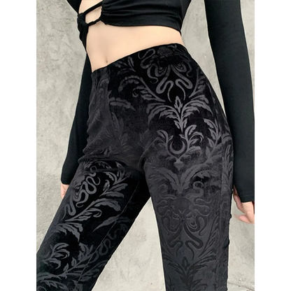 Gothic Chic Flared Pants